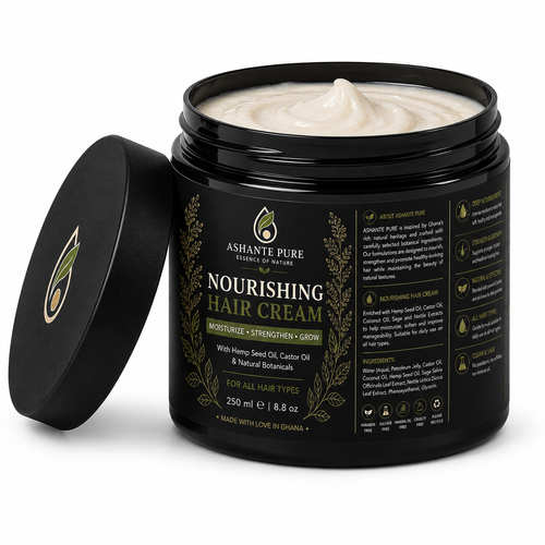 ASHANTE PURE Nourishing Hair Cream - moisturize, strengthen & grow [250ml]