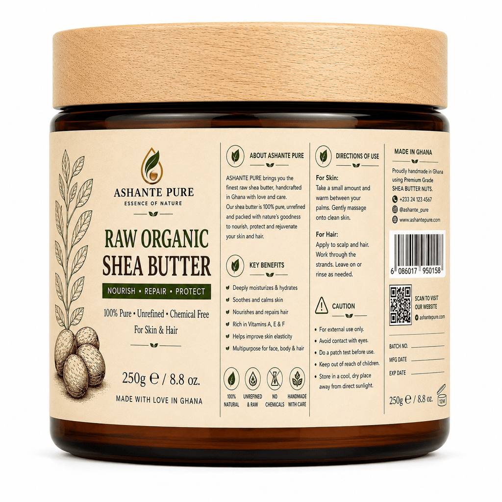 raw organic shea butter  - ashantepure